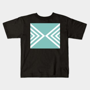 Abstract geometric pattern - blue and white. Kids T-Shirt